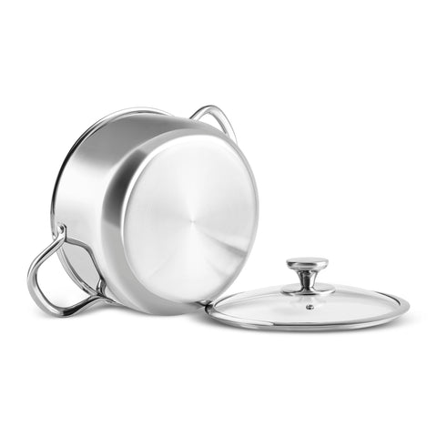 Karaca 3Ply, Edelstahl Guardian 7-teiliges Kochgeschirr-Set, Induktion, Silber