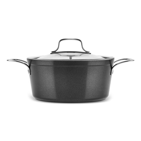 Karaca Biogranit Power-Inox Monet – 8-teiliges Topf- und Pfannenset Schwarz