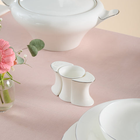 Karaca Fine Pearl Extra Argento  55-Teiliges Tafelservice Für 12 Personen, Platin