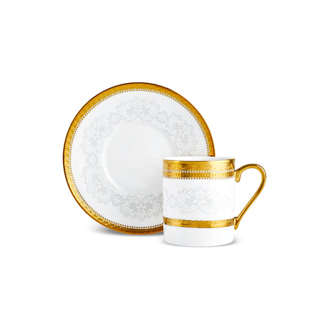 Karaca Royal Bone Charlotte Kaffeetassenset für 6 Personen, 90 ml