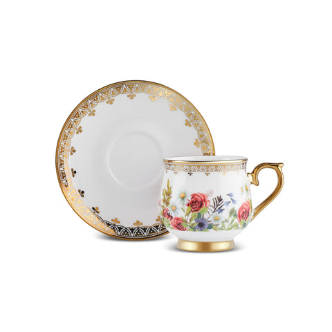Karaca Yeşim 6-Piece Turkish Coffee Cup Set, 100ML
