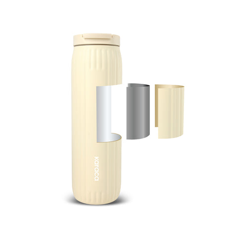 Karaca Rimo Leakproof Stainless Steel Thermos 600 ml Cream