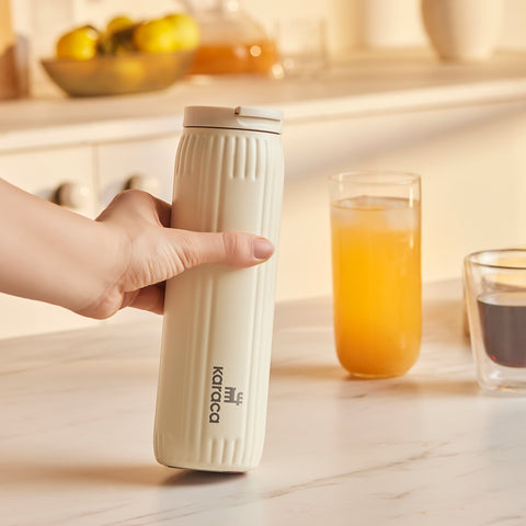 Karaca Rimo Leakproof Stainless Steel Thermos 600 ml Cream