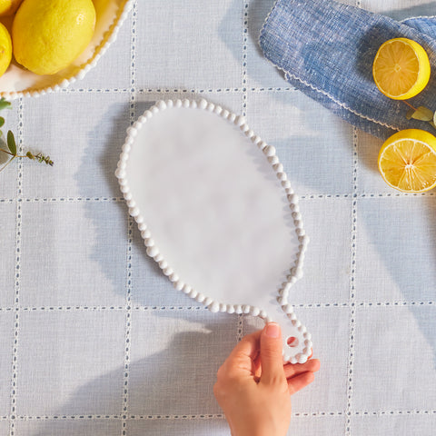 Karaca Perla Melamine Serving Platter , 28cm, White  