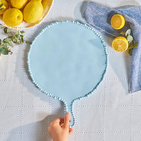 Karaca Perla Round Melamine Cheese Plate, 42 cm, Blue