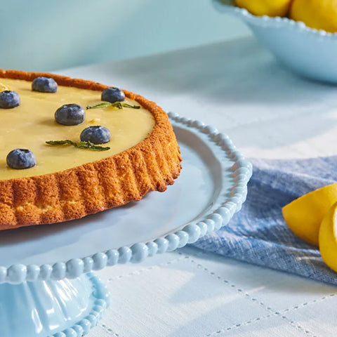 Karaca Perla Melamine Cake Stand, 36 cm, Blue