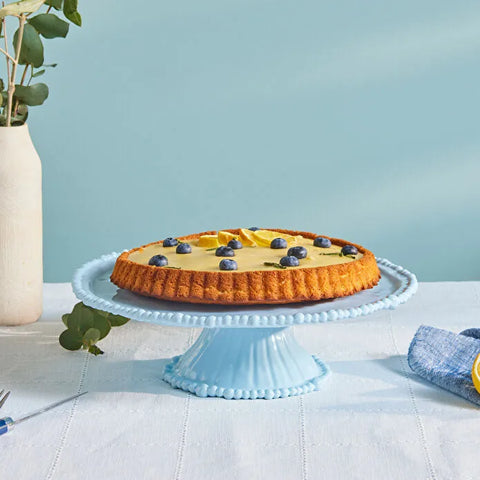 Karaca Perla Melamine Cake Stand, 36 cm, Blue