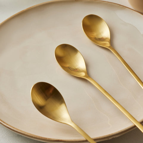 Karaca Boreas Gold 4-teiliges Latte-Löffel-Set in Box