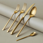 Karaca Tivoli Matte Gold 30-Piece Cutlery Set for 6 People
