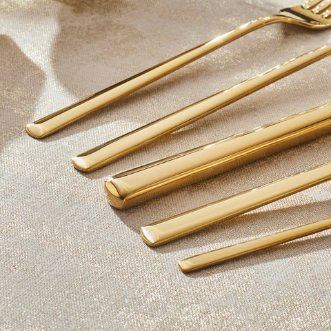 Karaca Tivoli Shiny Gold 30-Piece Cutlery Set for 6 People