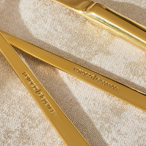 Karaca Tivoli Shiny Gold 30-Piece Cutlery Set for 6 People