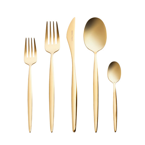 Karaca Lızbon Matte Gold 6-Personen 30-teiliges Besteckset
