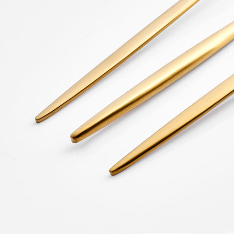 Karaca Lizbon Matte Gold 6 Kişilik 30 Parça Çatal Kaşık Bıçak Takımı
