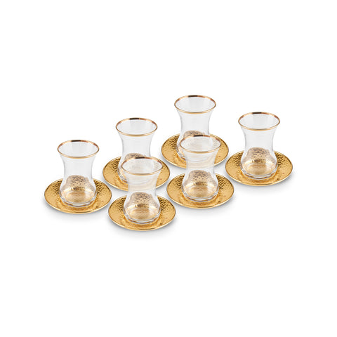 Karaca Ada Gold 18-teiliges Teeservice für 6 Personen