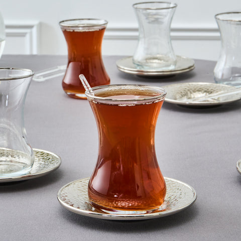 Karaca Ada Platin 6 Kişilik 18 Parça Çay Seti

