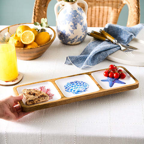 Karaca Home Mango Marin 3-teilige Snackschalen, 42cm