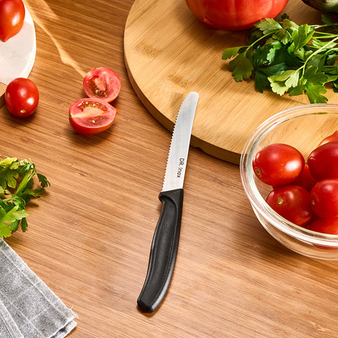 Dr. Inox Schwarzes Tomatenmesser 22cm
