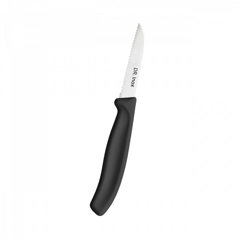 Dr. Inox Serrated Paring Knife 19cm Black