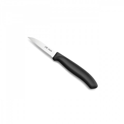 Dr. Inox Serrated Paring Knife 19cm Black