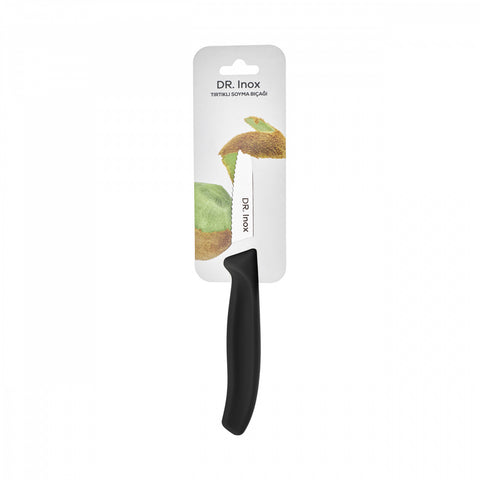 Dr. Inox Wellenschliff-Schälmesser 19cm Schwarz