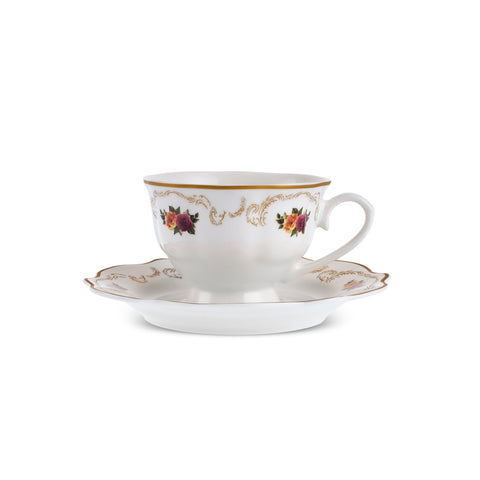 Karaca Forever Bone Antique Gold 26-teiliges Frühstücksset