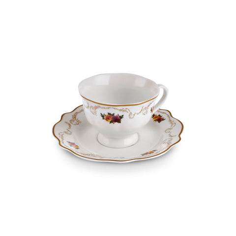 Karaca Forever Bone Antique Gold 26-teiliges Frühstücksset