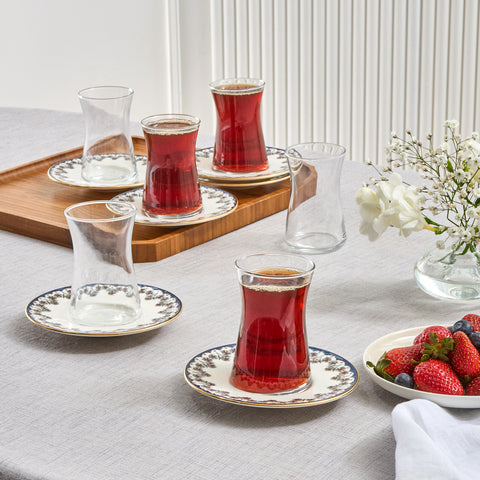 Karaca Florus 12-teiliges Teeservice für 6 Personen