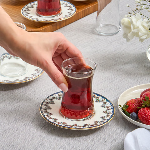 Karaca Florus 12-teiliges Teeservice für 6 Personen