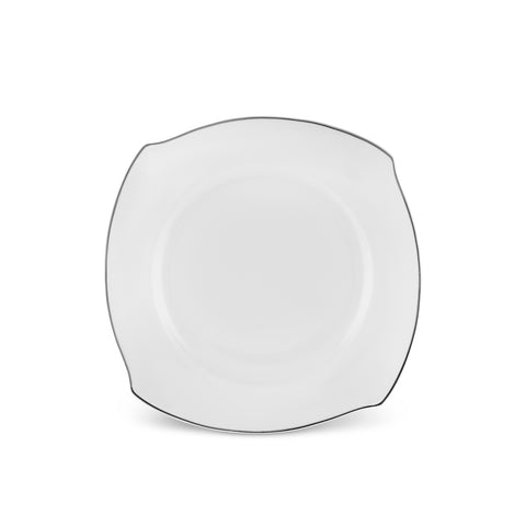 Karaca Square Bone Eterno 53-Piece 12-Person Dinner Set Platinum