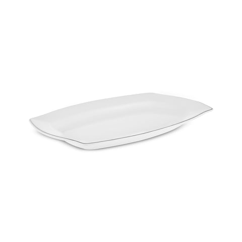 Karaca Square Bone Eterno 53-Piece 12-Person Dinner Set Platinum