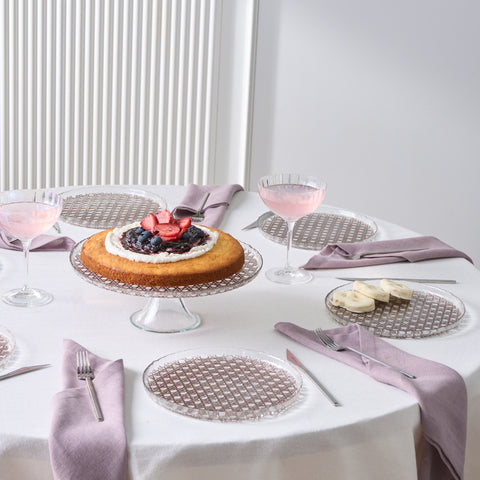 Karaca Rattan Gri Simli 7 Parça Pasta Seti