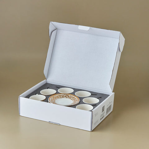 Karaca Nur Coffee Cup Set for 6 People, 100 ml