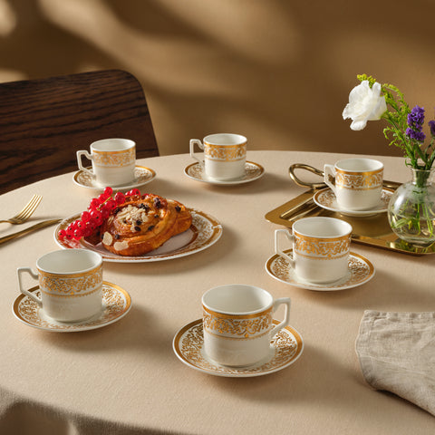 Karaca Nur Coffee Cup Set for 6 People, 100 ml