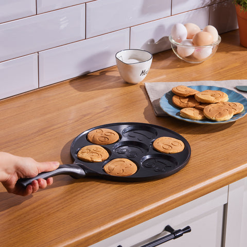 Karaca Fluffy Non-Stick Induction Ceramic Coating Pancake Pan, 26cm, Black