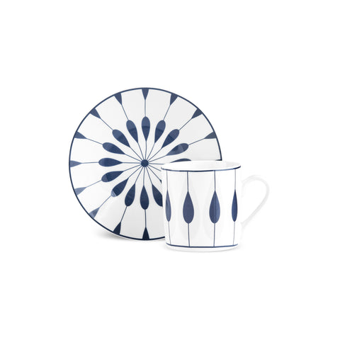 Karaca Ahenk 6 Kişilik 12 Parça Bone China Espresso Türk Kahvesi Fincan Takımı, 80 ml, Çok Renkli