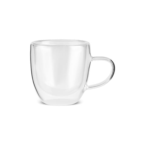 Karaca Olivier 6-teiliges doppelwandiges Espresso- und türkisches Kaffeetassen-Set für 6 Personen, 80 ml, klar