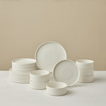 Karaca Salvare Diamond 18-teiliges Bone China-Geschirrset für 6 Personen, weiß