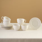 Karaca Nora Embossed Teetassen-Set für 6 Personen, 220 ml