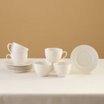 Karaca Nina Embossed Tea Cup Set for 6 Persons, 220 ml