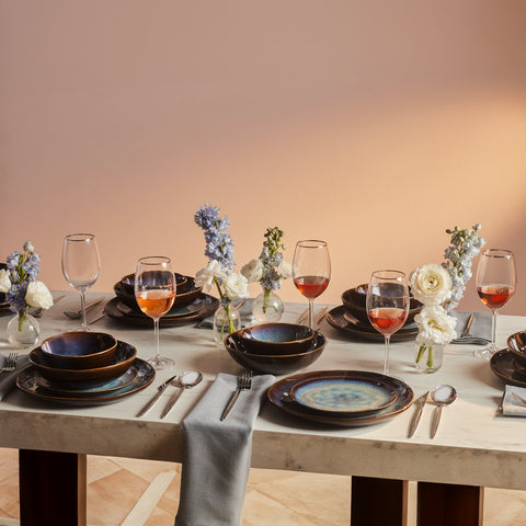 Karaca Leia Reactive 24-Piece Dinner Set for 6 People

