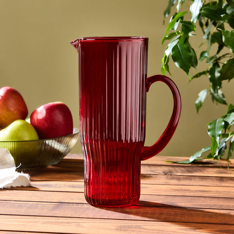 Karaca Zenith Glaskaraffe, 1L, Rot