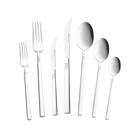Karaca Nil 91-Piece Stainless Steel Cutlery Set with Serving Set, Silver
