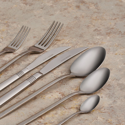 Karaca Nil Elegance Besteckset für 12 Personen, 91 Teilig