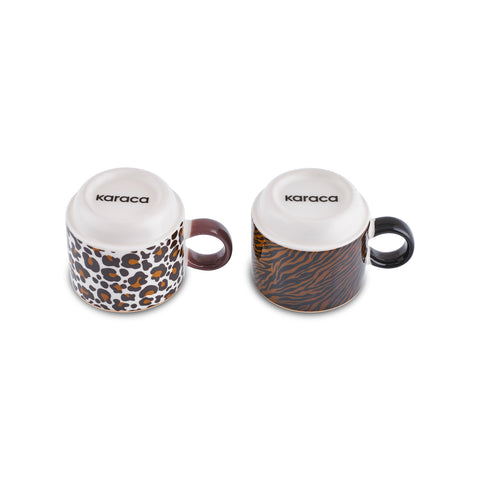Karaca Leobra 5-Piece Tea Cup Set with Stand, 160ML
