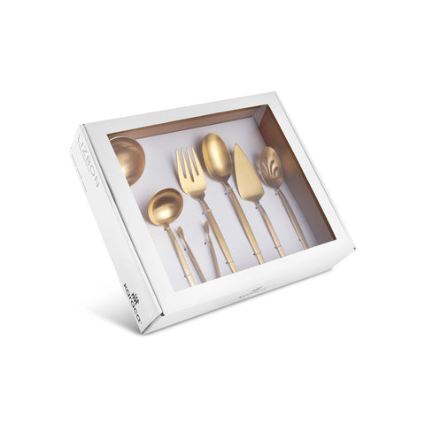 Karaca Lizbon 7-teiliges Servierset in Box, Gold