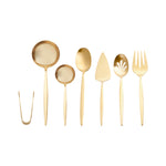 Karaca Lizbon Boxed 7-Piece Serving Set, Gold