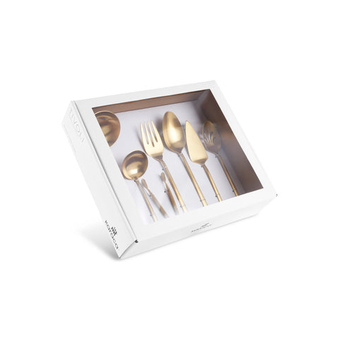 Karaca Tivoli 7-teiliges Servierset in Box, Gold