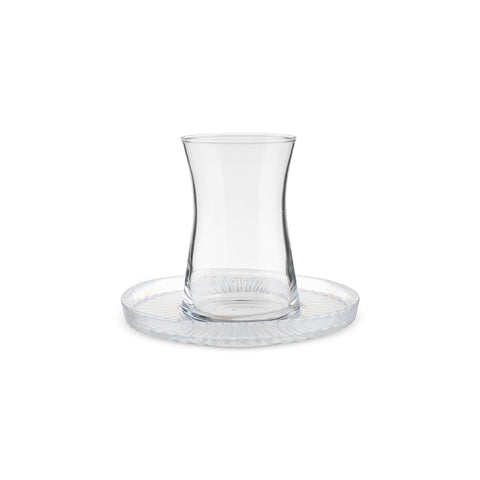 Karaca Lily 12-teiliges Türkisches Teeset für 6 Personen, 170 ml, Luster