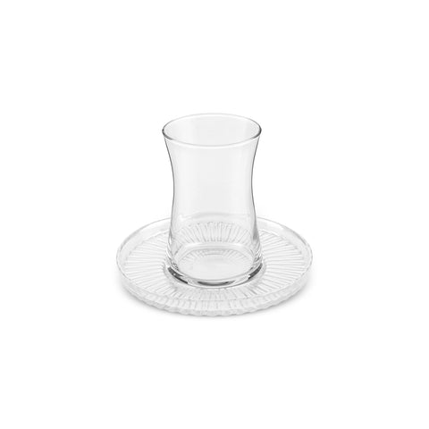 Karaca Lily 12-teiliges Türkisches Teeset für 6 Personen, 170 ml, Luster