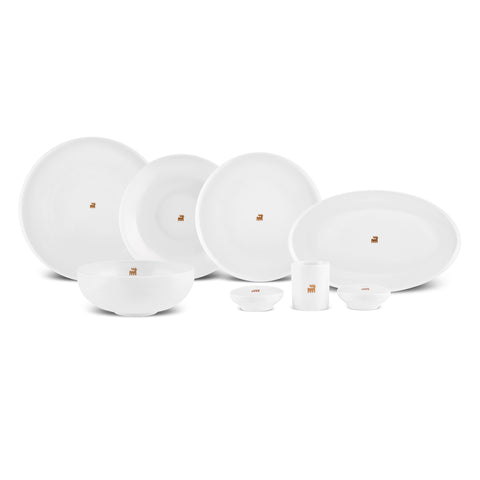Karaca Stream Bone Merope Gold 53-teiliges Tafelservice für 12 Personen